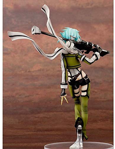 Yxsd Sinon de Sword Art Online Figura PVC Estatua 1: 7 Escala Detallada colección de Regalos de cumpleaños Juguete de Sculpt Kid - - Equipado con Armas - Alto 22CM