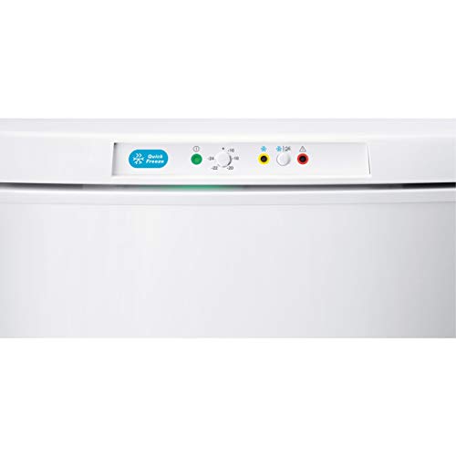 Zanussi ZFU19400WA Congelador Vertical, Capacidad 190 Litros, Electrónico, Puerta Arqueada y Reversible, Alarma Acústica y Luminosa, Blanco, Clase A+