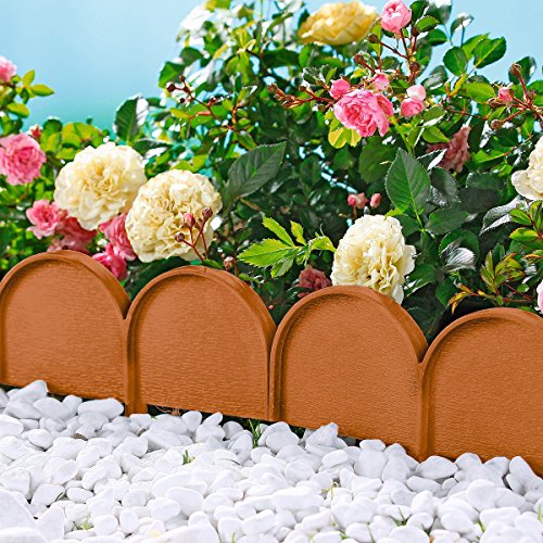 Zanvic Bordura para jardín Line Medida, 9 cm x 10 m, 20 Piezas x Caja, Terracota, ZA505