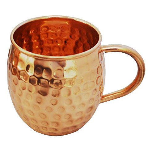 Zap Impex ® Puro Cobre Moscow Mule Barril Taza, sin Revestimiento, gehämmerten Cobre, Ideal para Todos los gekühlten Tipos blendend Entretener y Bar o en casa, Grandes Bar Set de Regalo de 6