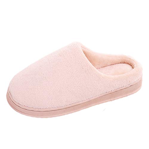 Zapatillas de Estar por casa de Algodón para Mujer Cómodas Pantuflas Invierno Antideslizante Mujeres Hombres Parejas Cloud Flock Zapatillas Antideslizantes cálidas para el Piso Zapatillas de casa