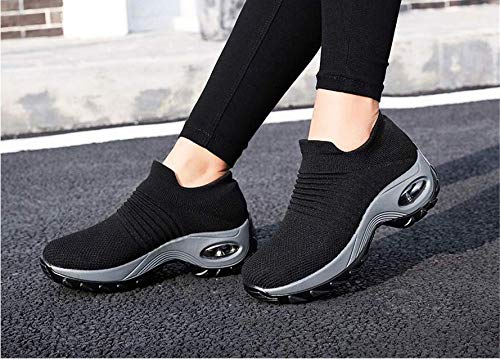 Zapatos de Trabajo Muy cómodos para Trabajos de hostelería y no resbalan-UniseZapatos Casuales Muy cómodos para Trabajos de hostelería y no resbalan-Unisex-adultox-Adulto (37 EU, Negro)