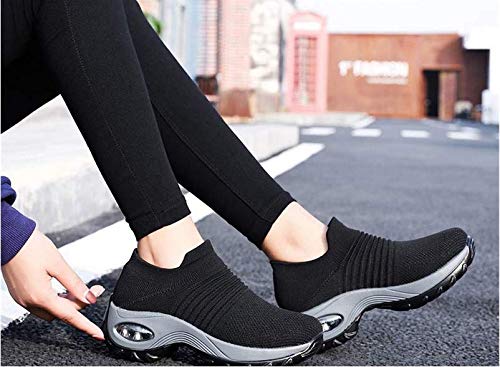 Zapatos de Trabajo Muy cómodos para Trabajos de hostelería y no resbalan-UniseZapatos Casuales Muy cómodos para Trabajos de hostelería y no resbalan-Unisex-adultox-Adulto (38 EU, Negro)