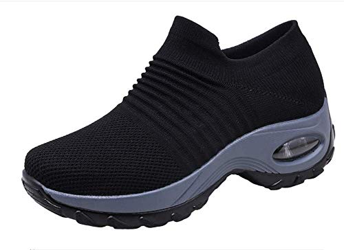 Zapatos de Trabajo Muy cómodos para Trabajos de hostelería y no resbalan-UniseZapatos Casuales Muy cómodos para Trabajos de hostelería y no resbalan-Unisex-adultox-Adulto (38 EU, Negro)