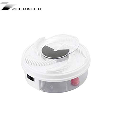 Zeerkeer Flycatcher de Carga USB Completamente Automático, Fly Atrapa el Silenciador de la Mosca Rotatorio Mudo Inducido Físicamente, No Tóxico/Alta Eficiencia