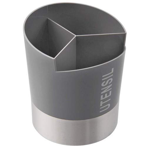 Zeller 24876 Porta-Utensilios, Acero Inoxidable, Gris, 14.5x14.5x17 cm