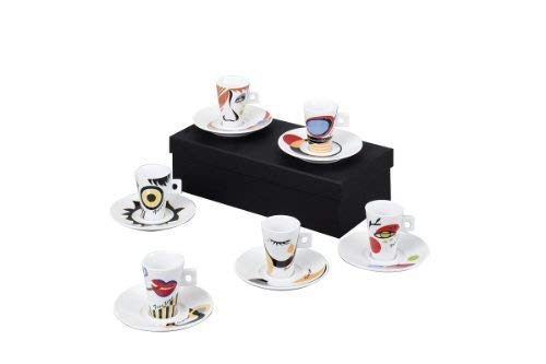 Zeller 26505 Servicio de Café Expreso, Porcelana, Multicolor, 30x15x8 cm, 12 Unidades