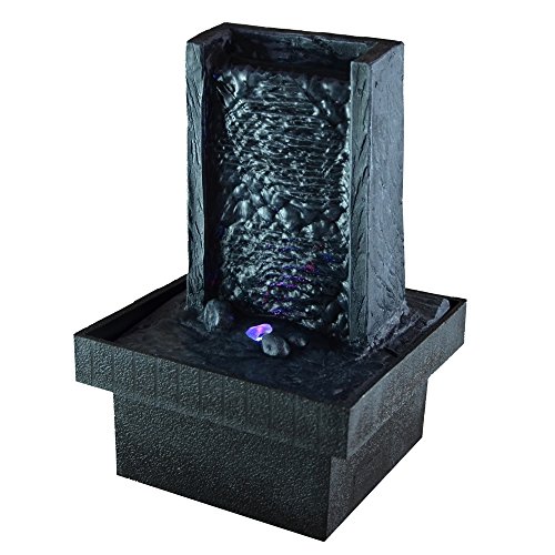 Zen Despertar Luz SCFRPR1 Fengshui Fuente Charcoal/Negro 13 x 13 x 19 cm