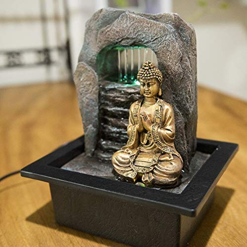 Zen'Light Fuente Zen Dao Resina, Bronce, 21 x 17 x 25 cm