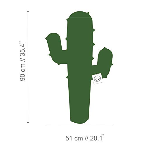 Zibros - Tablón de anuncios de corcho en forma de cactus, corcho natural decorativo, para oficina, niños, diseño de pared, efecto 3D, adhesivo despegable, formato XL, 90 x 60 x 2 cm