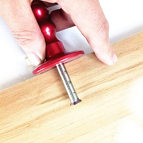 Zidao Marcado Rueda de calibración, Madera Scribe mortaja Herramienta Cuchillo para Rueda de Madera de Color Rojo Marca de medición de medidores,A