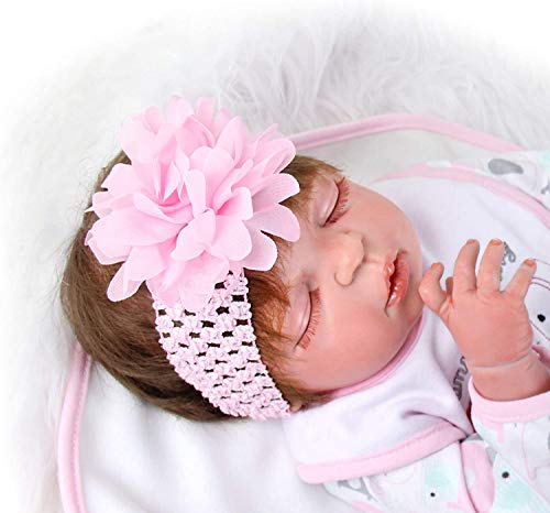 ZIYIUI 23 " Muñecas Juguete Realista de Muñecas 58cm Vinilo de Silicona de Algodón Reborn Baby Doll