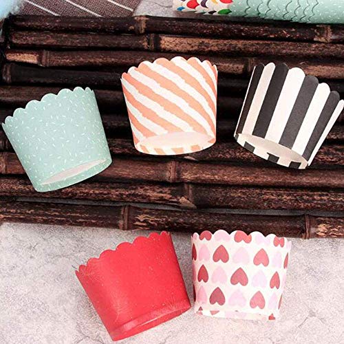 ZJHCC 200 Uds, Forro de Papel Colorido para Pastel y Cupcakes, Caja para Muffins para Hornear, Caja para Vasos, Bandeja para Fiestas, Molde para Pasteles, Herramientas de decoración, Papel para c