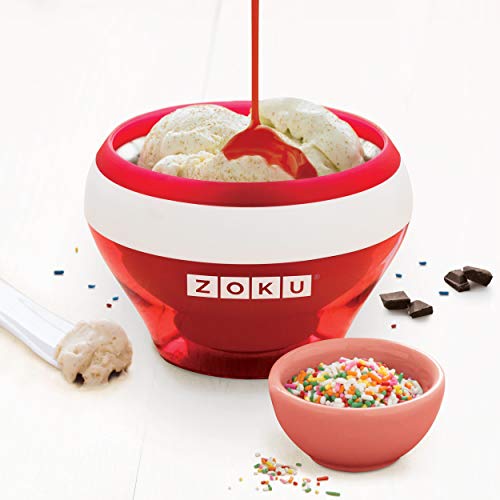 Zoku ZK120-RD Bowl helados cremosos-rojo, Plástico, Red