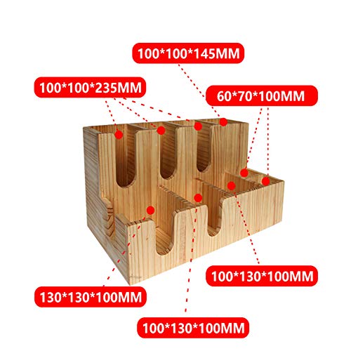 ZR&YW 9 Compartimiento De Café Condimentos Y Accesorios Organizador, Café Condimento Y Accesorios Caddy Organizador, Arylic Y Bambú Material Madera, De Las Tazas De Café, Papel Toalla,A
