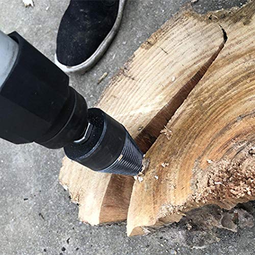 ZSLGOGO Broca para Cortar leña Broca para Troncos de Madera Barrena Tornillo de división Herramienta para Romper Madera Conos de división Tornillo para Troncos de Madera para carpintería Camping