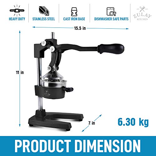 Zulay Kitchen exprimidor Profesional - Manual exprimidor y Orange exprimidor - Metal exprimidor de limón - de Primera Calidad para Trabajo Pesado Manual exprimidor de Naranja y Lima exprimidor Press