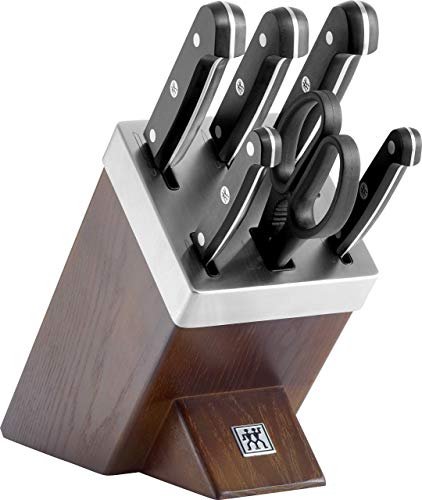 Zwilling 36133-000, Bloque de Cuchillos de autoafilado Gourmet, marrón Oscuro, para 7 Piezas