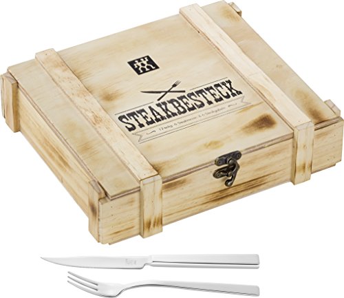 Zwilling Steak - Set juego de cubiertos, acero inoxidable, 12 piezas