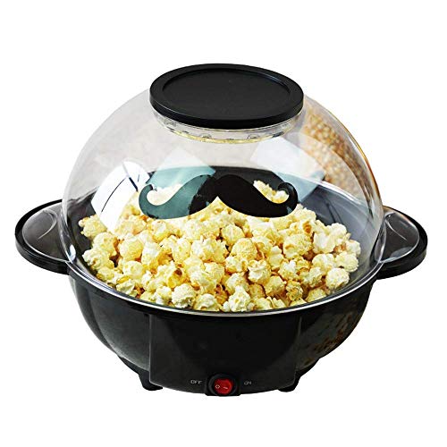 ZXvbyuff Fabricante de las palomitas, palomitas 850W Fast Machine, aire caliente palomitas de maíz con la boca ancha de diseño, sin aceite, chocolate caramelizado, la salud, Fácil de Limpiar Interesan