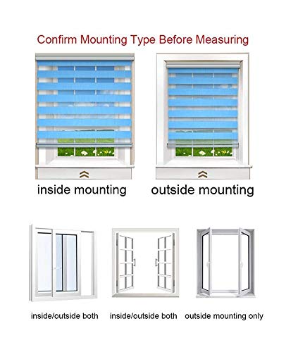 ZZRSin Parada Cebra Rodillo Persianas/Combi Ciegos Cortina Cubra, de Doble Capa, Sheer o de privacidad, for la Cocina/Dormitorio/Sala de Estar/Oficina (Size : 100x210cm)