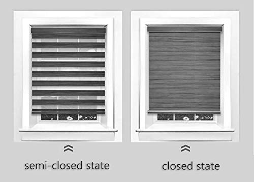 ZZRSin Parada Cebra Rodillo Persianas/Combi Ciegos Cortina Cubra, de Doble Capa, Sheer o de privacidad, for la Cocina/Dormitorio/Sala de Estar/Oficina (Size : 100x210cm)