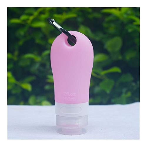 ZZYUBB 38 Ml 60 Ml 90 Ml Portátil Mini Botella De Silicona Mi Recargable Recorrido De La Botella De Loción Puntos Champú De Contenedores (Material : Silicone, Specifications : 60ml)