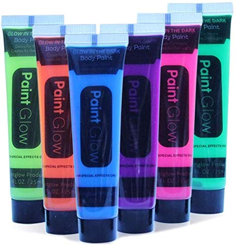 - 6pcs Body Art Pintura pigmento fluorescente de neón Festival Fiesta de Halloween cosplay DOISLL