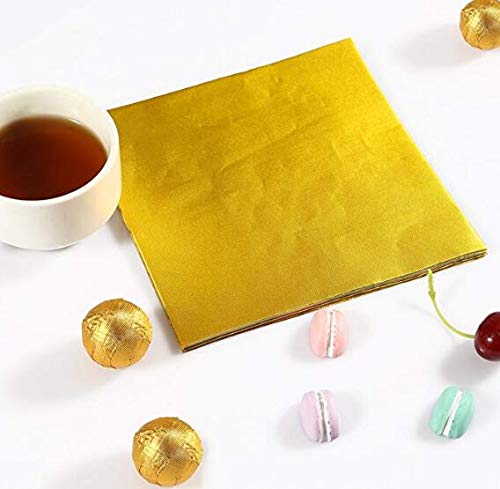 1 Bolsa (100PCS) 4 '' Oro Relieve Papel de aluminio Cuadrados Dulces Caramelo Lolly Papel Chocolate Regalos Envoltorios Polvo Té Envasado Azúcar Papel de envolver