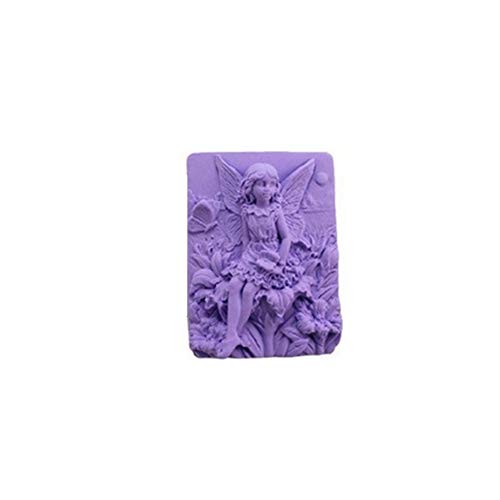 1 Pack antiadherente Pastel de silicona del molde en forma de flor Hada de la pasta de azúcar fabricación de jabón del molde del molde del arte de DIY