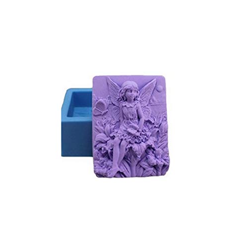 1 Pack antiadherente Pastel de silicona del molde en forma de flor Hada de la pasta de azúcar fabricación de jabón del molde del molde del arte de DIY