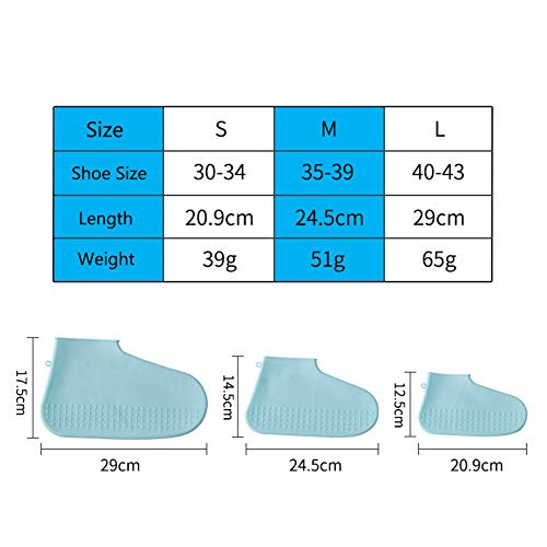 1 par Antideslizante emulsión Zapato Cubierta portátil Reutilizable Gruesa Suela Impermeable Calzado Accesorios de Viaje Protector Exterior - a2, s