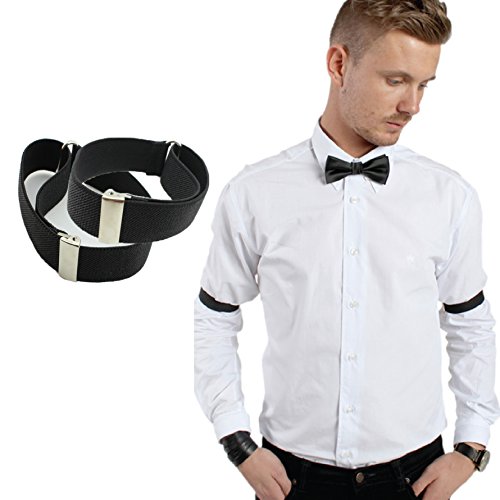 1 Par Pulsera Hombre Brazalete Elástico Ajustable para Boda Fiesta Ropa Accesorios