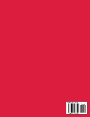 1 Subject College Ruled Notebooks with Design #DC143C Crimson - 8.5" x 11" 100 sheets - Quality Paper Minimal Style for Journal Diary Work or Travel