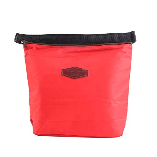 1 Unid Cremallera Aislada Bolsa Térmica Aislamiento Bento Picnic Almuerzo Bolsa Caja de Comida rápida Práctico refrigerador Mantener Caliente Popular en Todo el Mundo Venta - Rojo - Rojo