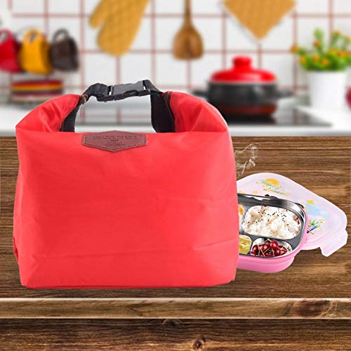 1 Unid Cremallera Aislada Bolsa Térmica Aislamiento Bento Picnic Almuerzo Bolsa Caja de Comida rápida Práctico refrigerador Mantener Caliente Popular en Todo el Mundo Venta - Rojo - Rojo