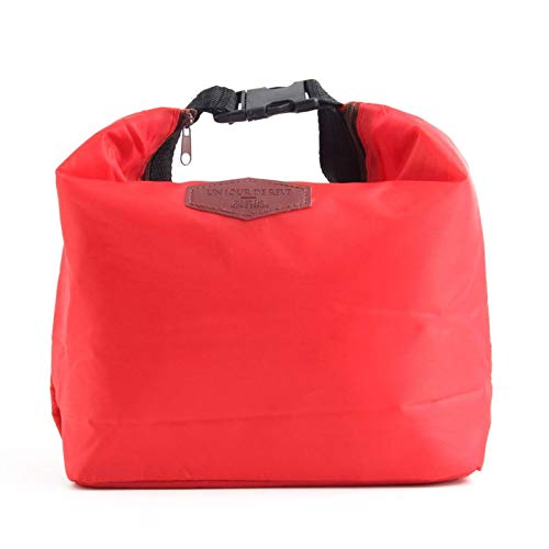 1 Unid Cremallera Aislada Bolsa Térmica Aislamiento Bento Picnic Almuerzo Bolsa Caja de Comida rápida Práctico refrigerador Mantener Caliente Popular en Todo el Mundo Venta - Rojo - Rojo