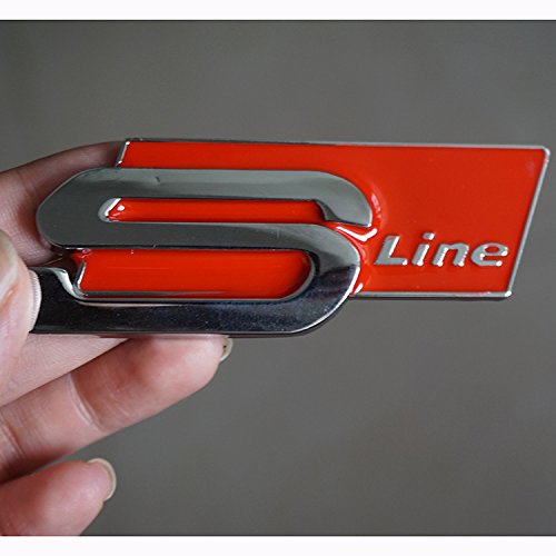 1 unid Sline Emblem S line S-line Sline Badge Sticker Calcomanía de metal para A1 S1 A2 S2 A3 S3 RS3 A4 A4L S4 RS4 A5 S5 RS5 A6 S6 RS6 A7 S7 RS7 A8 S8 RS8 Q2 Q3 Q5 Q8 Body Sticker (Rojo)