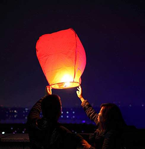 10 pcs Cielo Lanterns colores mixtos farolillos chinos voladores, Mini sky lantern globo de aire caliente, papel de arroz no inflamable seguro, Cielo Linternas más mágico que fuego pirotécnicos
