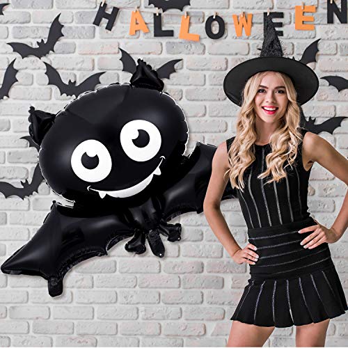 10 Piezas Globos de Halloween Globos de Papel de Aluminio de Mylar de Halloween Globo de Calabaza Bruja Esqueleto Fantasma Murciélago para Decoraciones de Fiesta de Halloween