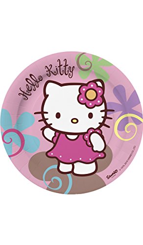 10 platos de postre de Hello Kitty Bamboo