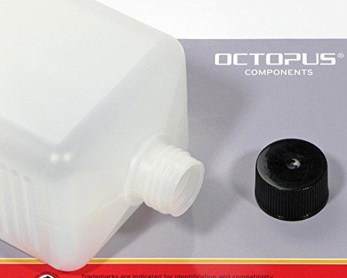 10 x 1000 ml Octopus botellas de plástico, HDPE botellas de plástico con multicolores agarraderas, vacío botellas botellas de cuadrado con tapa de rosca., incluye etiquetas etiquetas