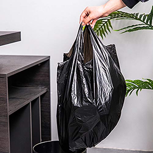 100 bolsas de basura portátiles de color negro, bolsas de basura compostables de 12 l bolsas de basura para la papelera de oficina en el hogar