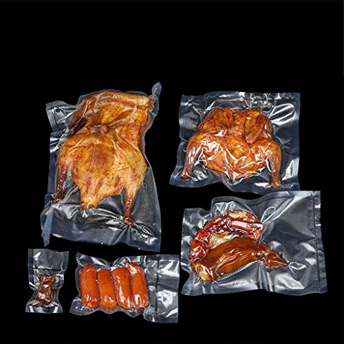 100 piezas sellador al vacío bolsas, bolsas de espesor con relieve, for conservar la comida Sous Vide sellador al vacío bolsas de los bolsos, bolsas de almacenamiento for conservar la comida for el ah