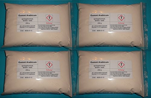 1000 g goma arábiga, polvo Color blanco, sprühgetrocknet, E414 Calidad Alimentaria, DAB 10