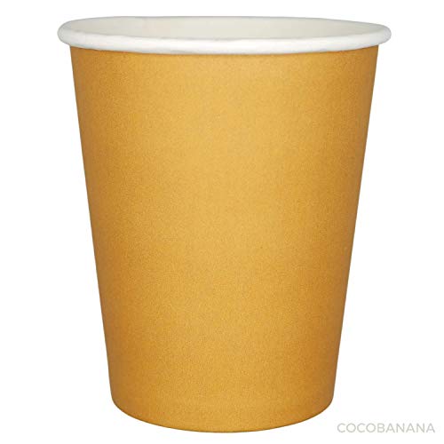 1000/200/100/50 Vasos de Cartón 240 ml Reciclables Habana Desechables Biodegradables Compostables de Alta Calidad Agua Café Té Chocolate Cócteles Bebidas Frías ecológicas