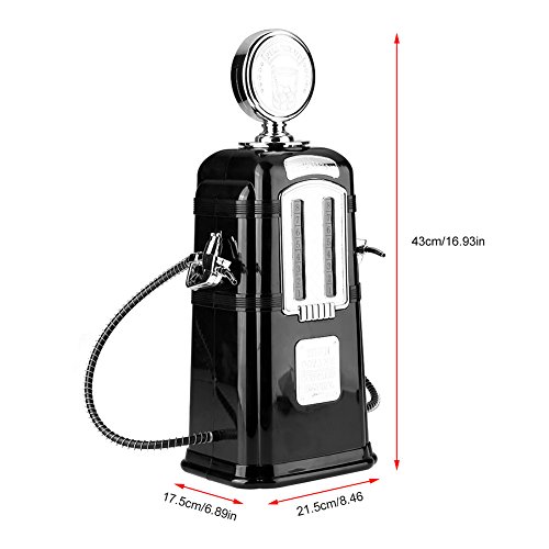 1000cc Pistolas Dobles Bomba de Licor Gasolinera Dispensador de Cerveza Alcohol Líquido Refresco Dispensador de Bebidas Máquina Bar Butler Tools(Negro)