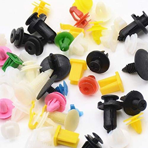 100pcs aleatoria mezclando los clips del coche universal Fender parachoques plástico Menaje Auto plástico Fastener (Paquete de 100)