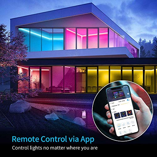 10M Tiras LED Inteligente Wifi, Tiray Ledy compatible con Alexa, Google home, 5050 LED 16 millones de colores, Control por App, Tira led musical para casa, cocina, TV, fiesta, para iOS y Android