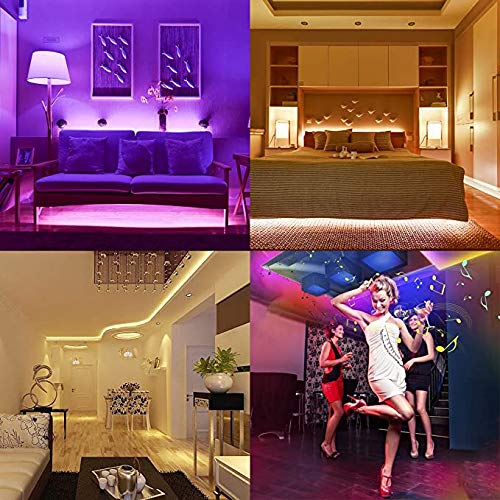 10M Tiras LED RGB 5050,Tomshine 300 LEDs Tiras LED de Luces 12V,Sync con Música,Control Remoto/Teléfono Inteligente APP Control/Botón Manual Control,Luces Led Decoracion para el Hogar,Cocina,Navidad